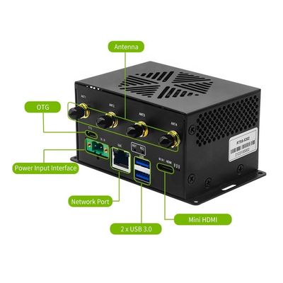 Waveshare Jetson Orin NX 16GB Ενσωματωμένη ενσωματωμένη περίπτωση AI για Feiyun Smart Box